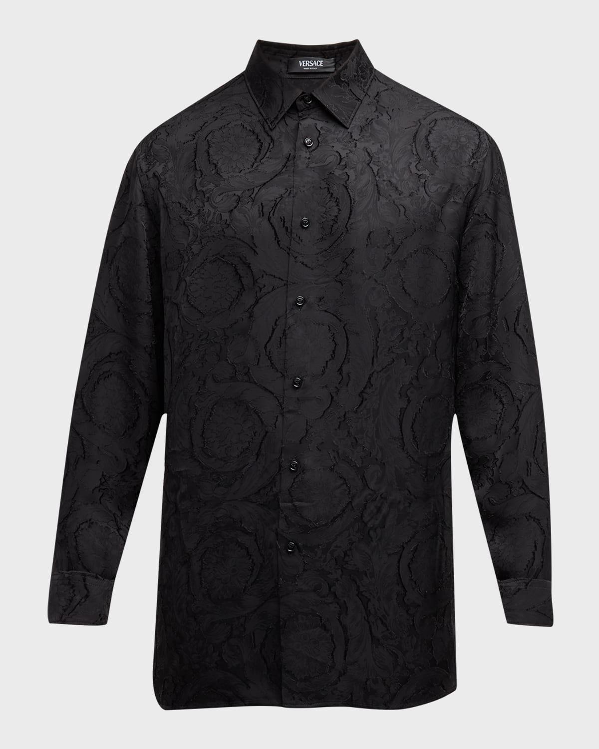 Mens Tonal Barocco Sport Shirt Product Image