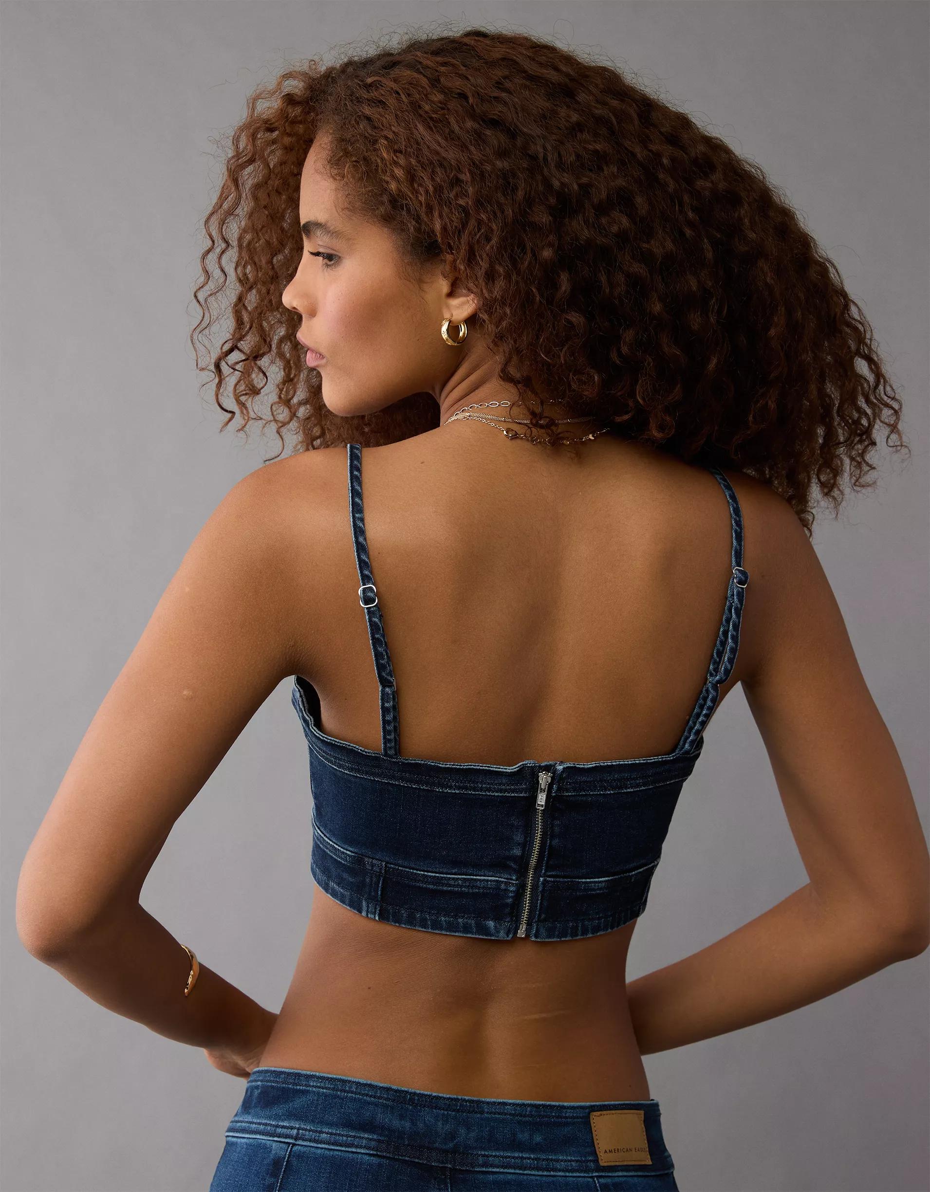 AE Denim Bralette Product Image