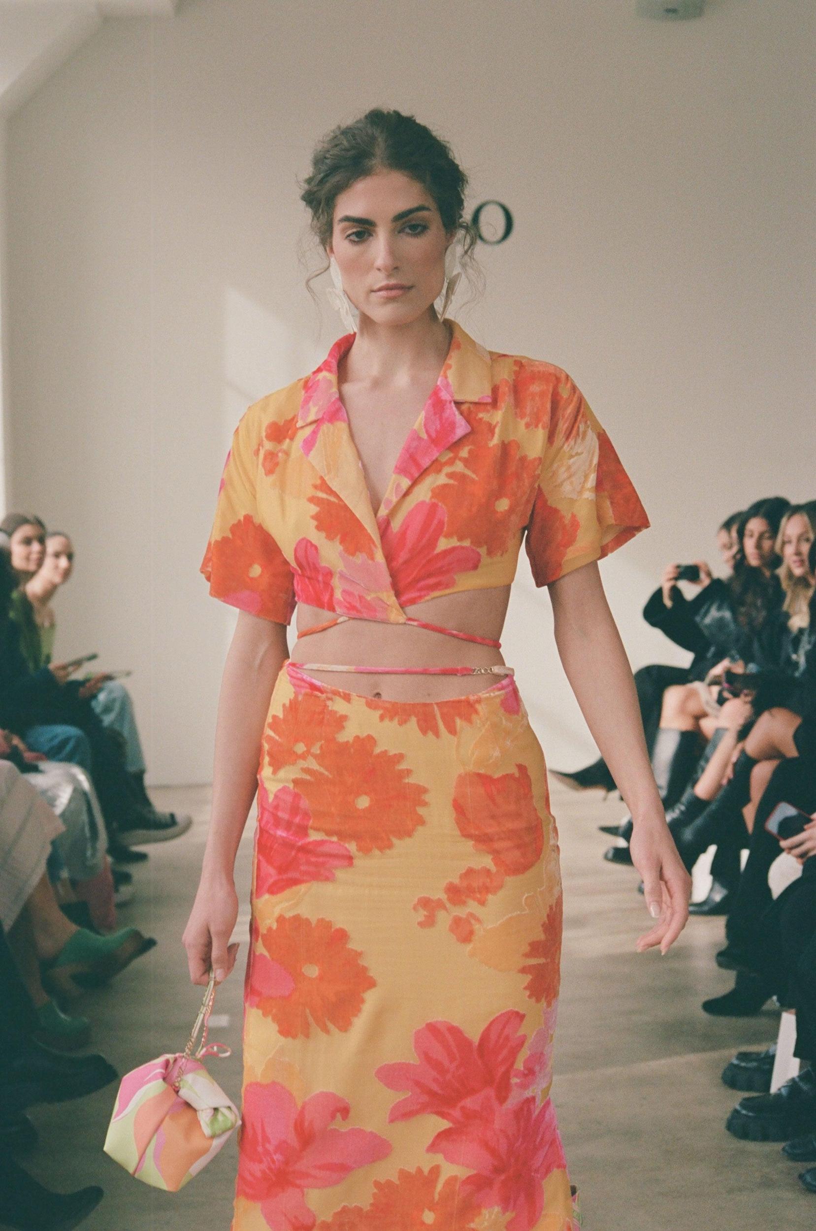 Sorrenta Wrap Top - Floreale Sunny Product Image