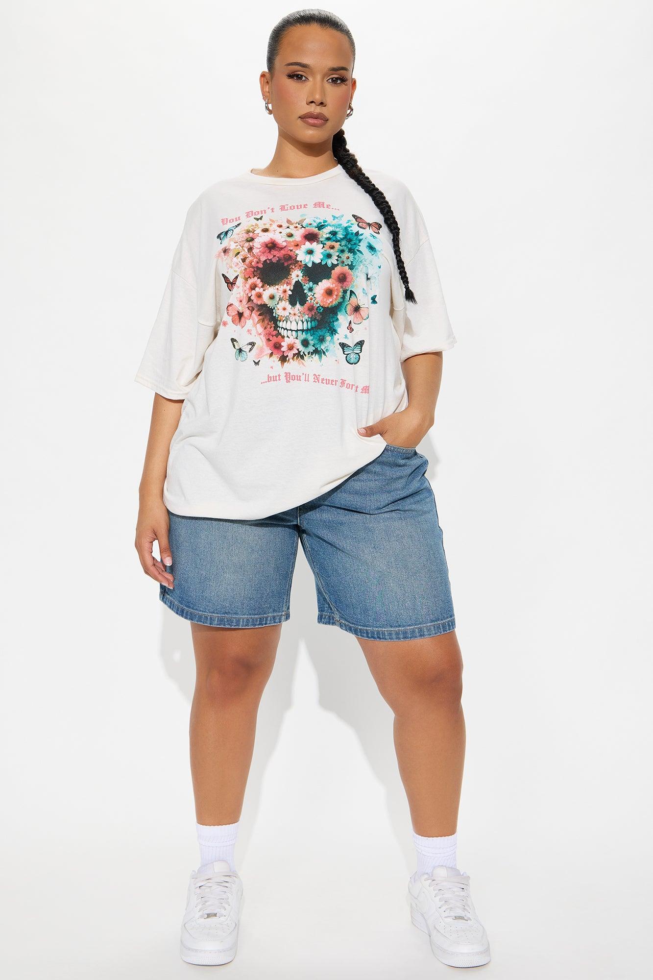 You Don't Love Me Oversized Tee - Cream Female Product Image