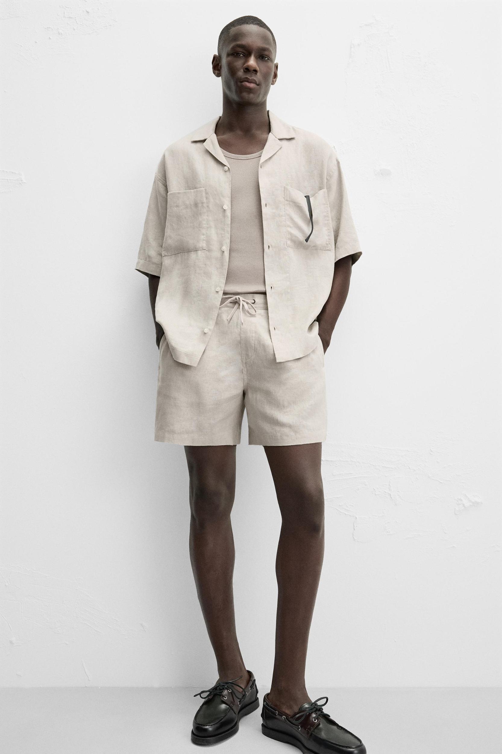 100% LINEN SHORTS Product Image