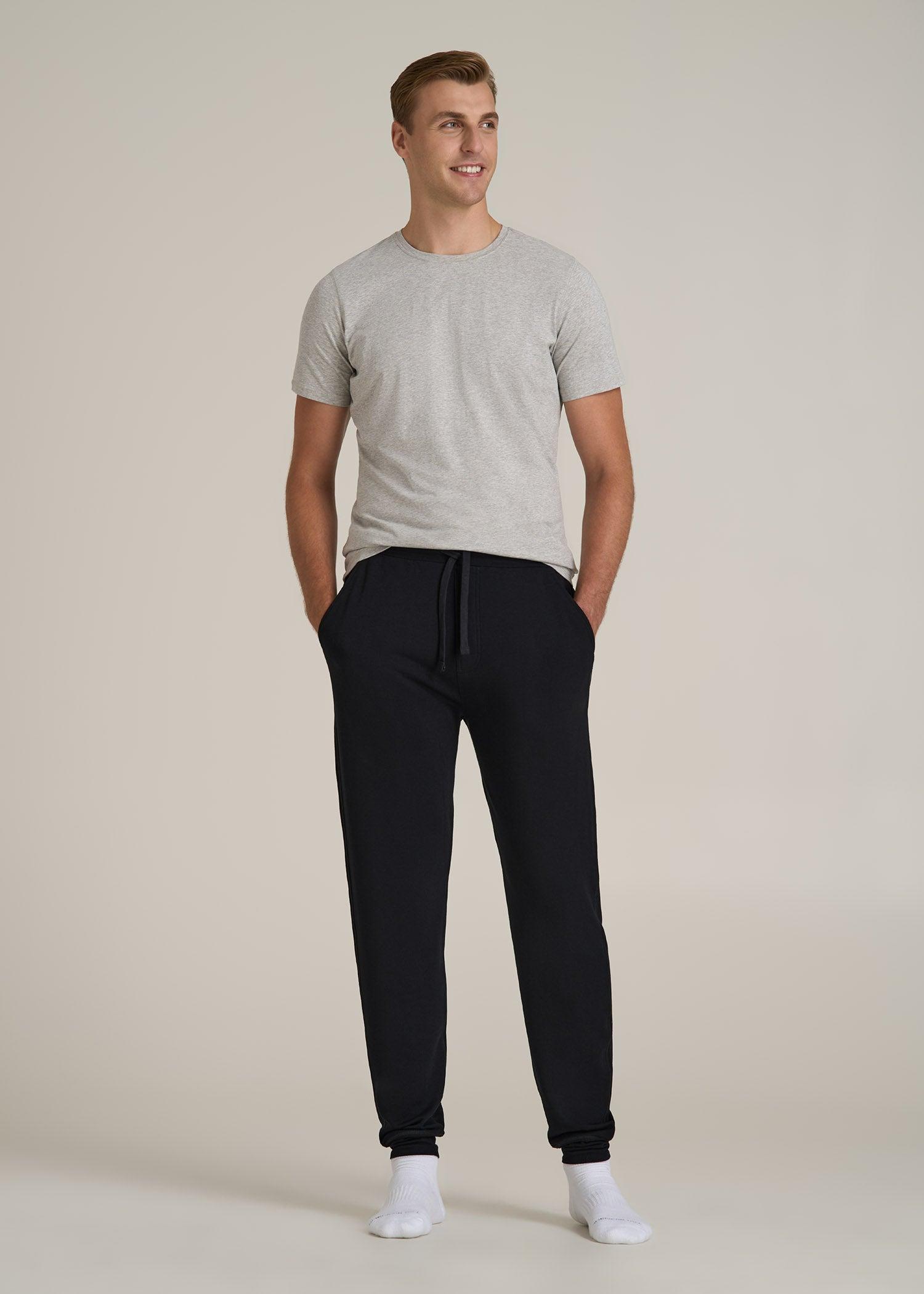 Sleep Joggers for Tall Men in Black Male Product Image