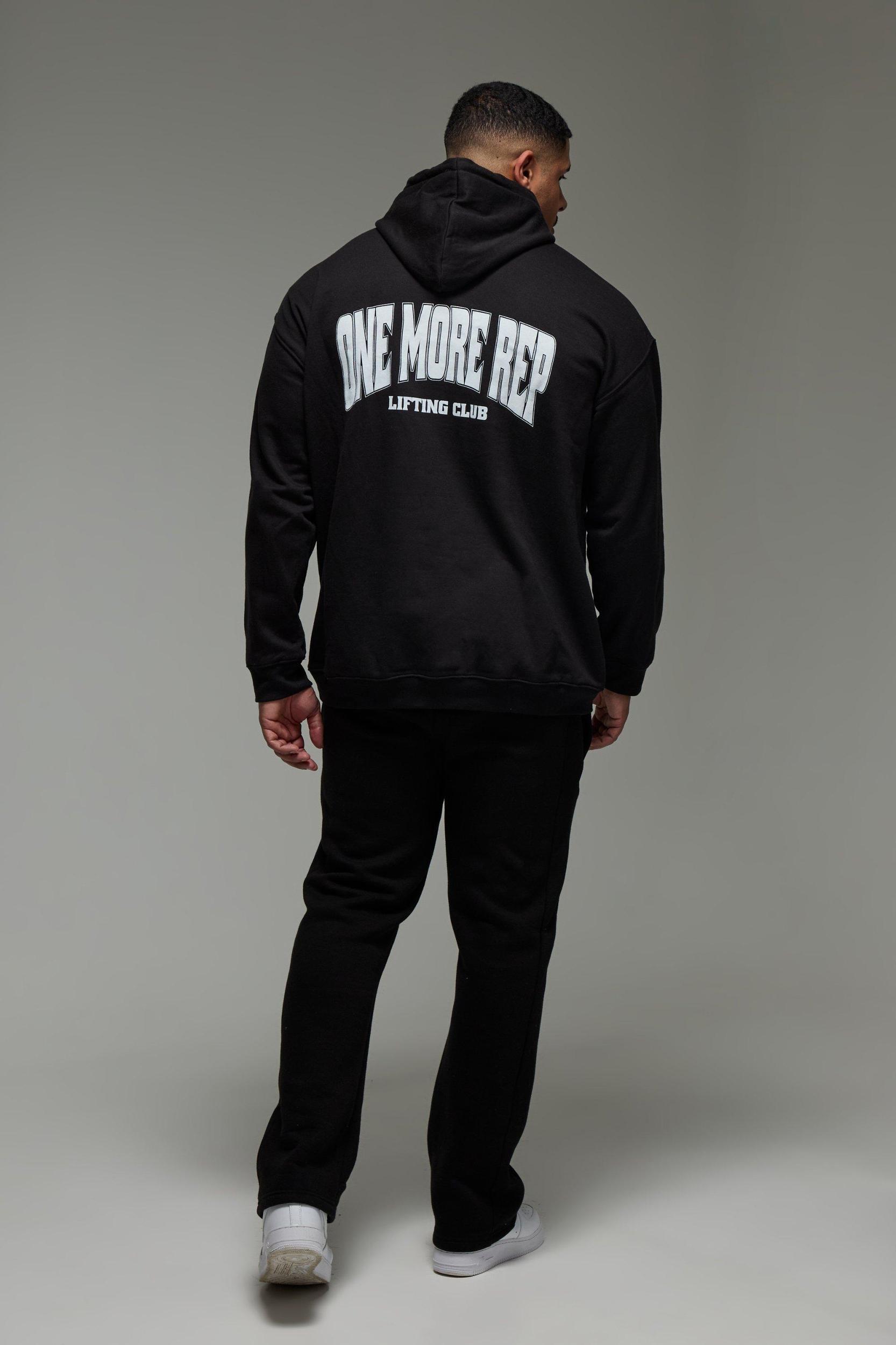 Man Active One More Rep Oversized Hoodie | boohooMAN USA Product Image