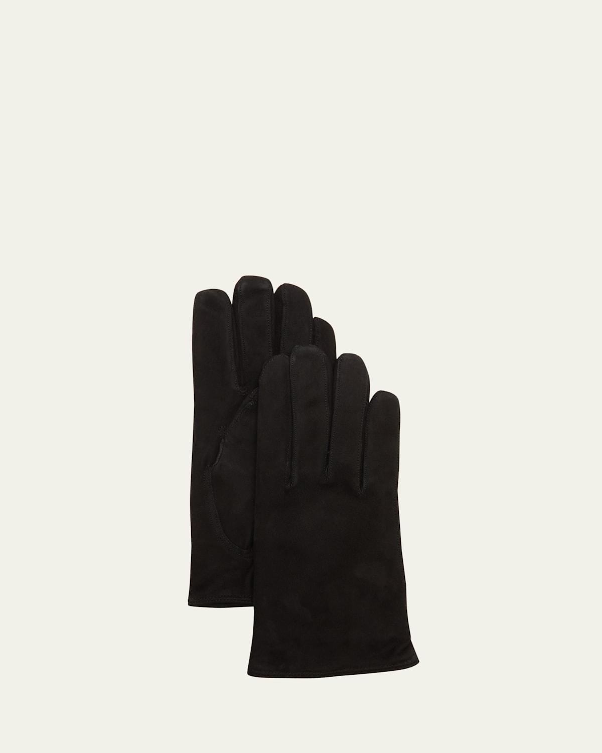 Mens Cashmere-Lined Suede Gloves Product Image