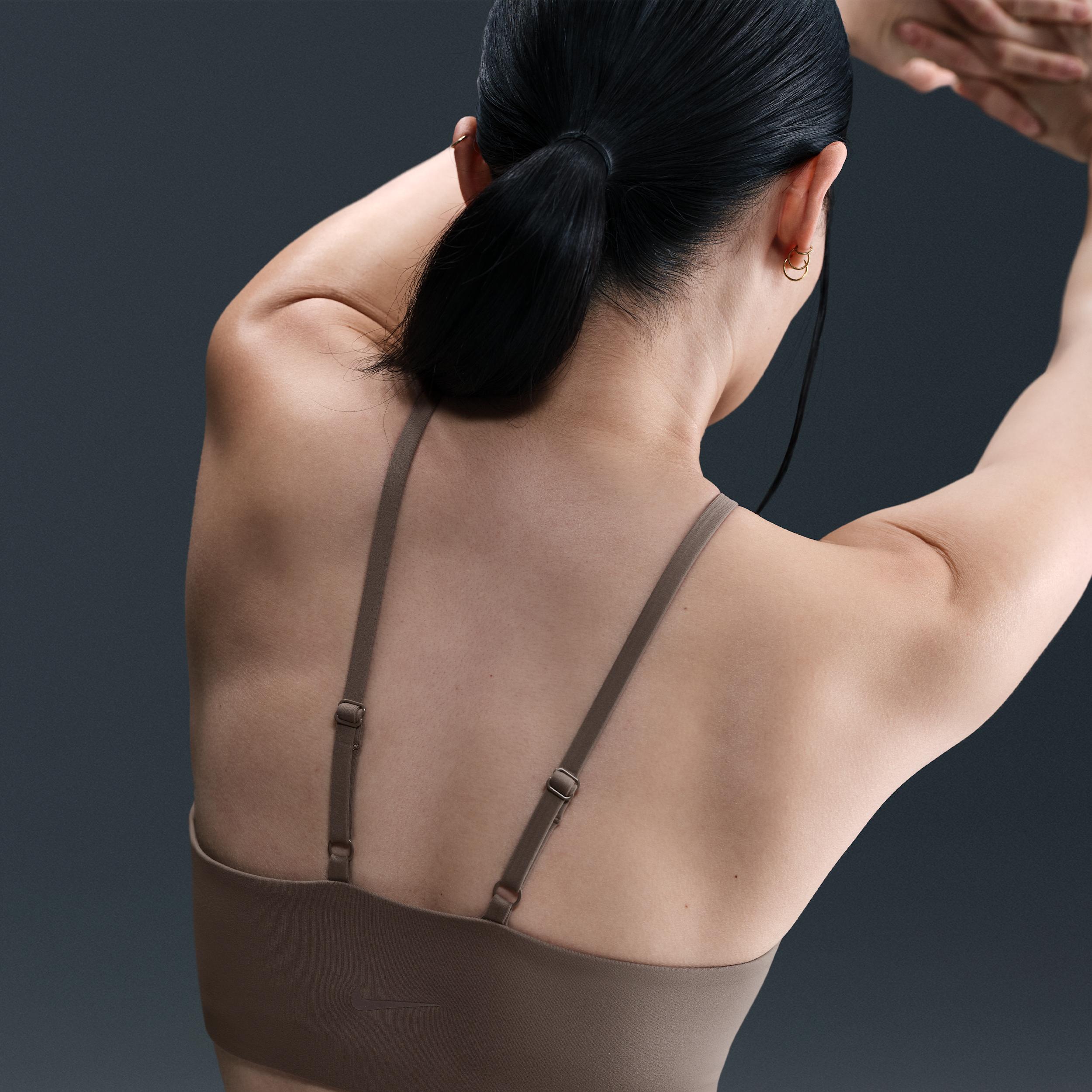 Nike Womens One Keyhole Light-Support Padded High-Neck Sports Bra | HJ3726-214 Product Image