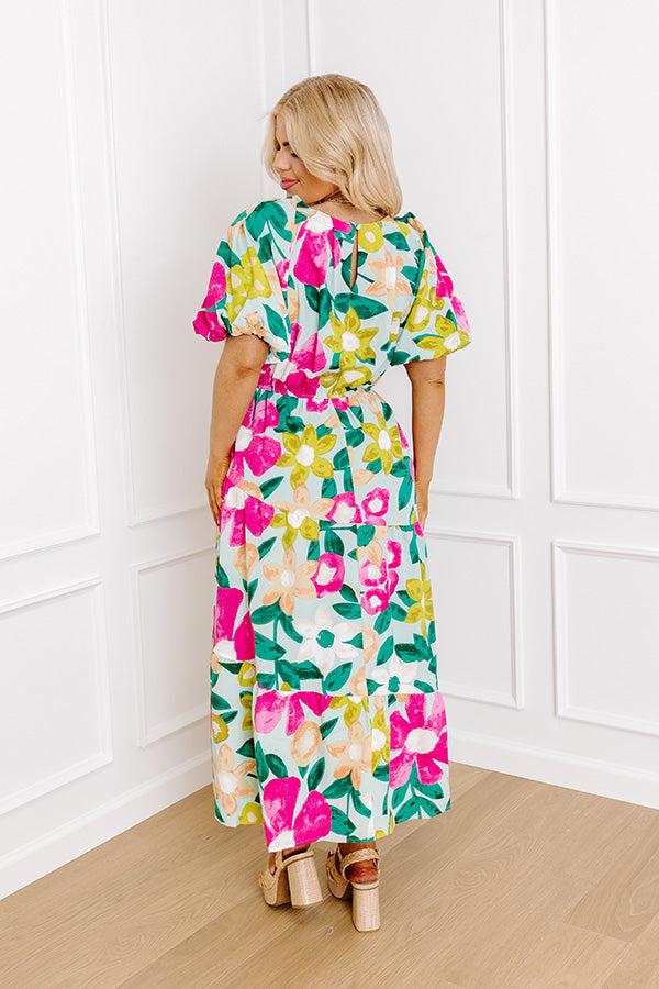 Porch Swing At Sunset Floral Midi in Limpet Shell Curves Product Image