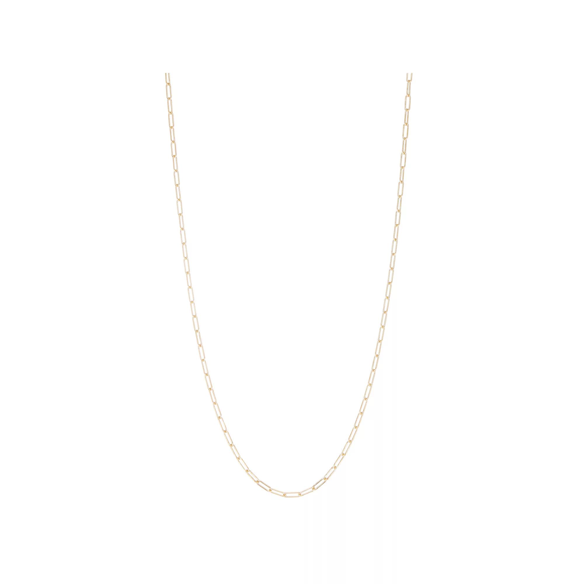 Jordan Blue 14k Gold Filled 3.1 mm Paper Clip Chain Necklace, Women's,  Product Image