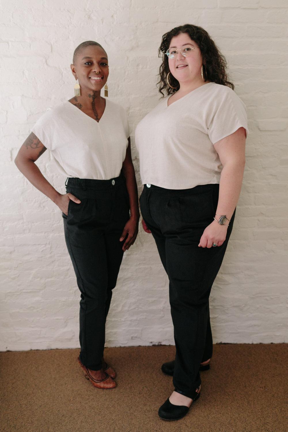 Long Perfect Pant in Black Velvet Product Image