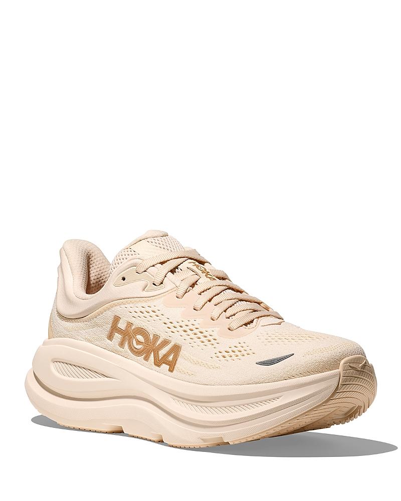 HOKA Womens HOKA Bondi 9 - Womens Shoes Birch/Vanilla Product Image