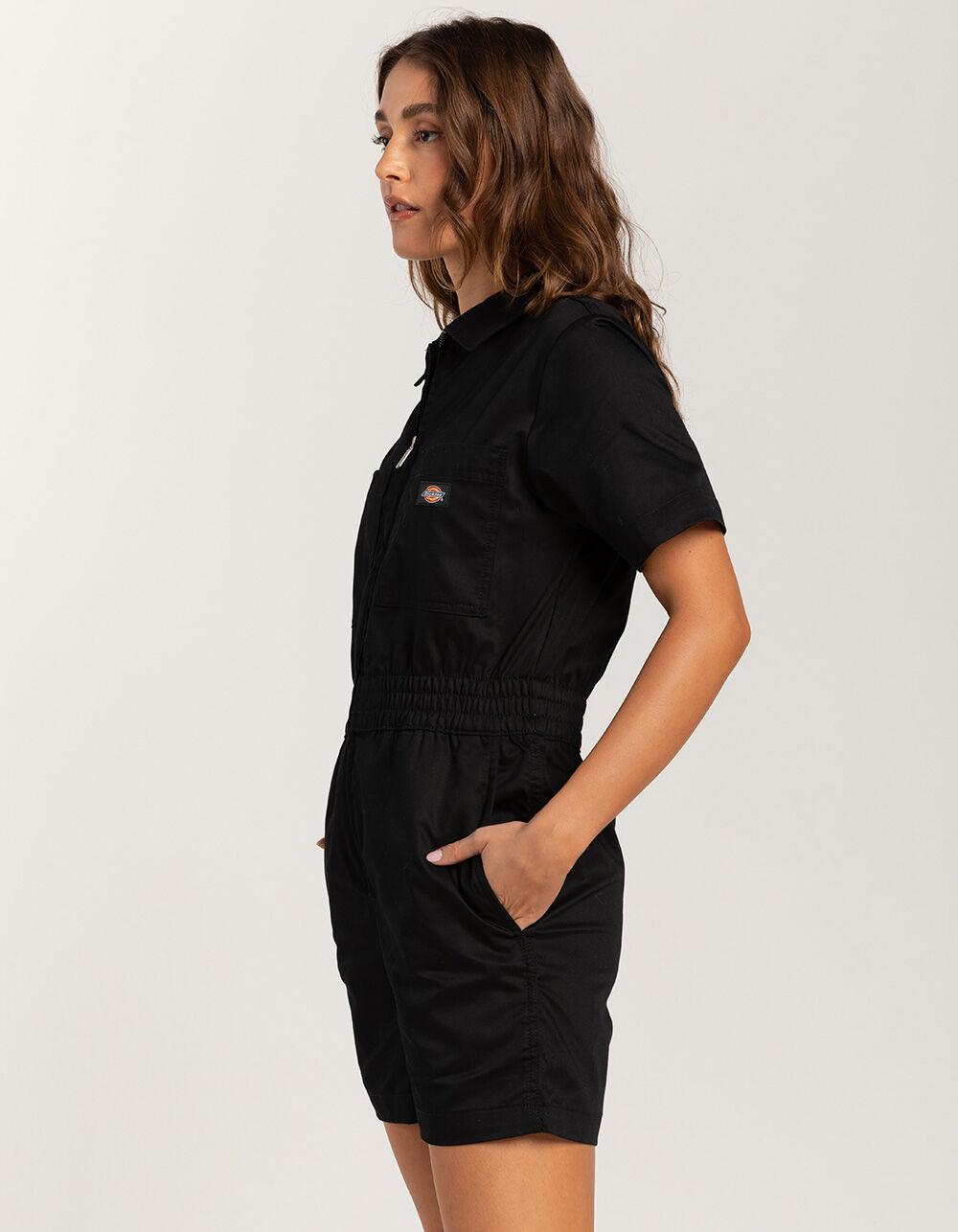 DICKIES Vale Womens Shortalls - BLACK Product Image