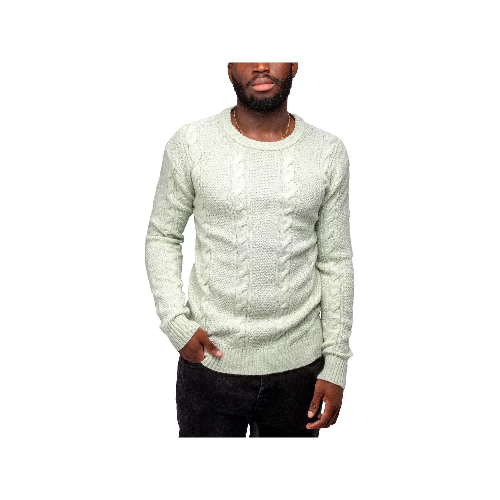 Men's Xray Regular-Fit Cable-Knit Sweater, Size: 3XL, Purple Hint Product Image