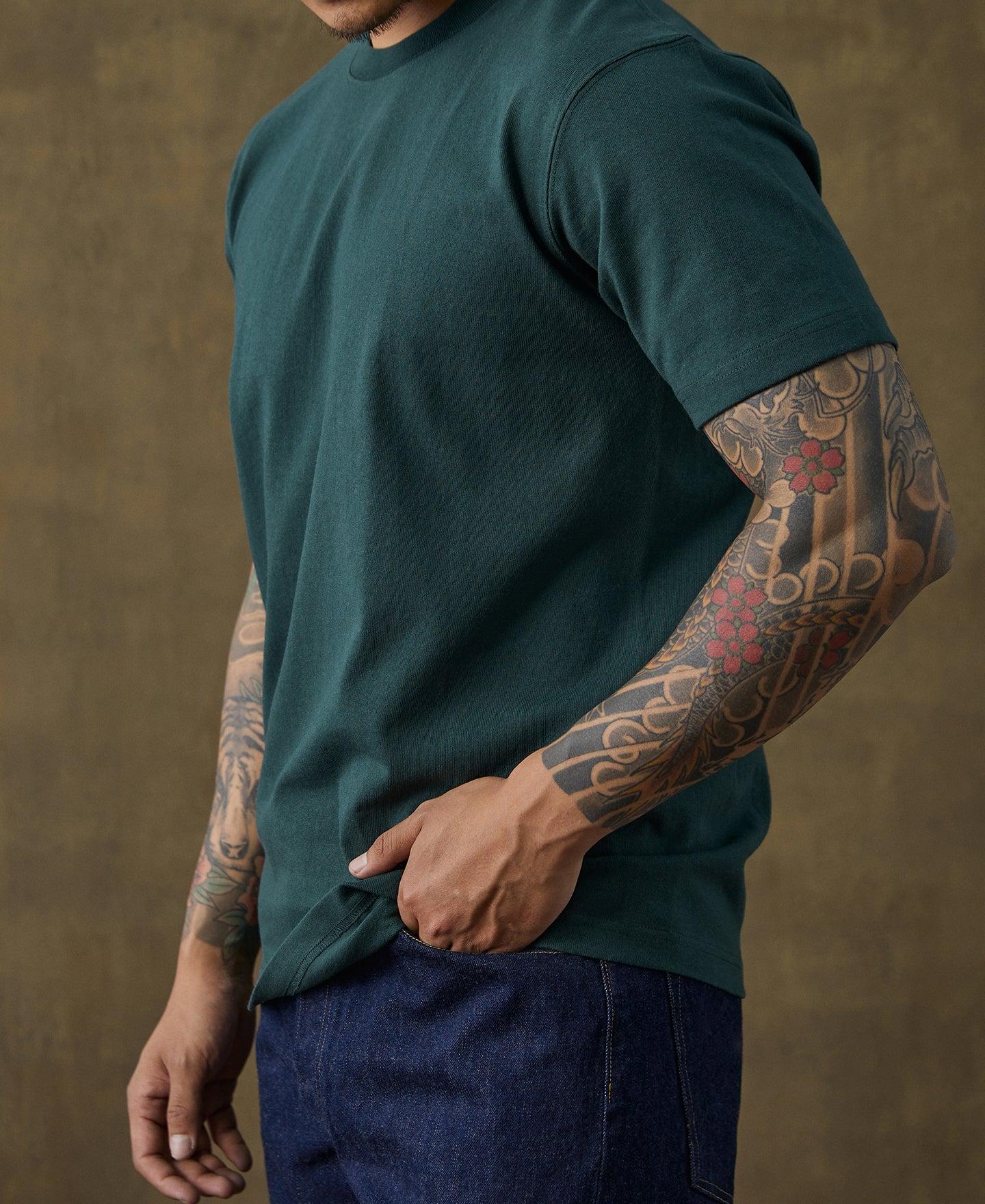 9 oz Cotton Tubular T-Shirt - Dark Green Product Image
