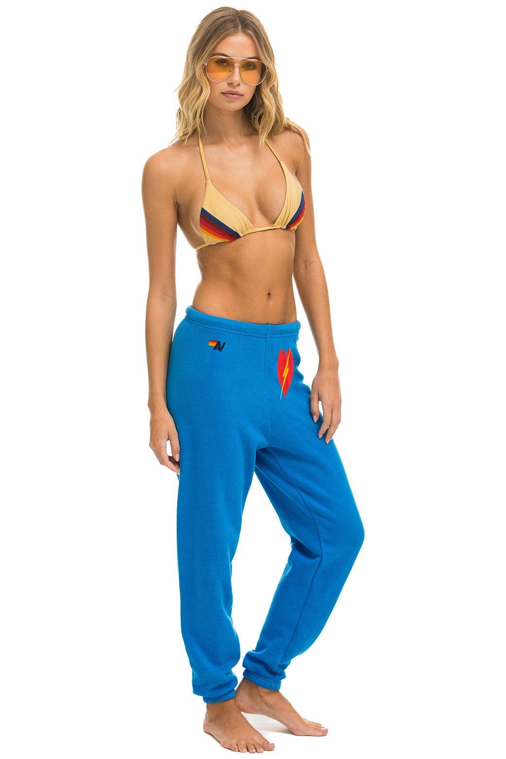 BOLT HEART SWEATPANTS - OCEAN Female Product Image