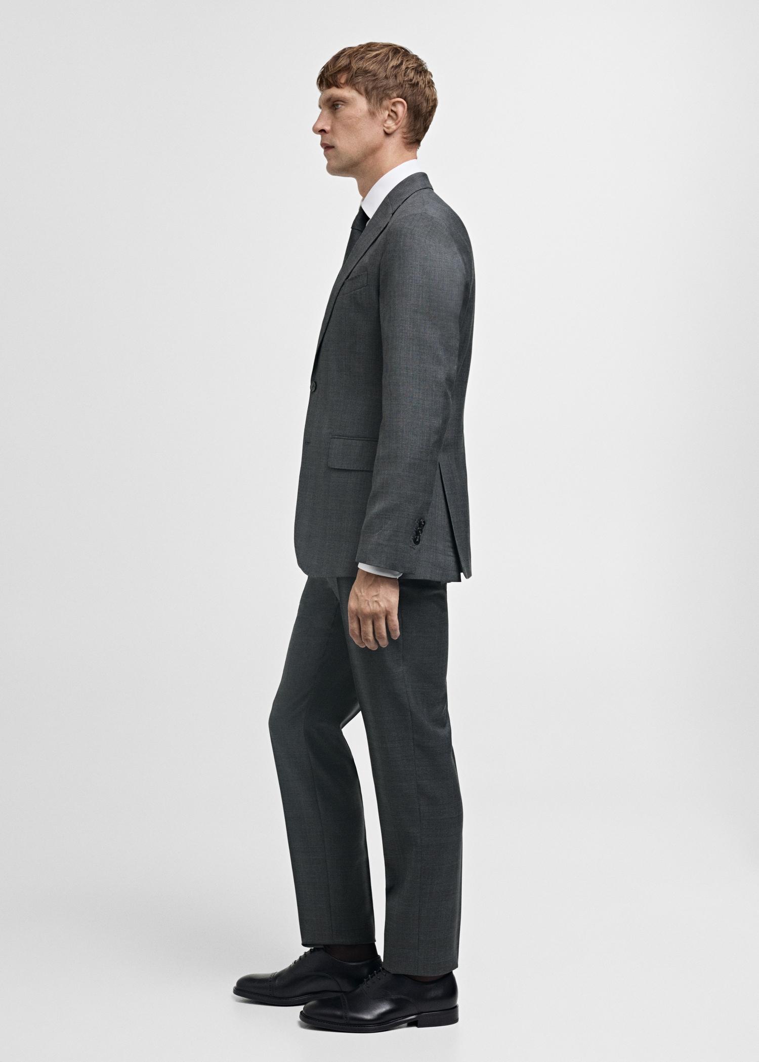 Venecia 100% virgin wool Prince of Wales check suit pants - Men | MANGO USA Product Image