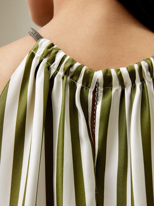 Silk Twill Halter Neck Top Product Image