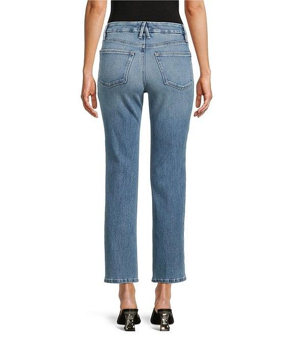 Good American Soft Tech Good Legs Mid Rise Straight Jeans Product Image