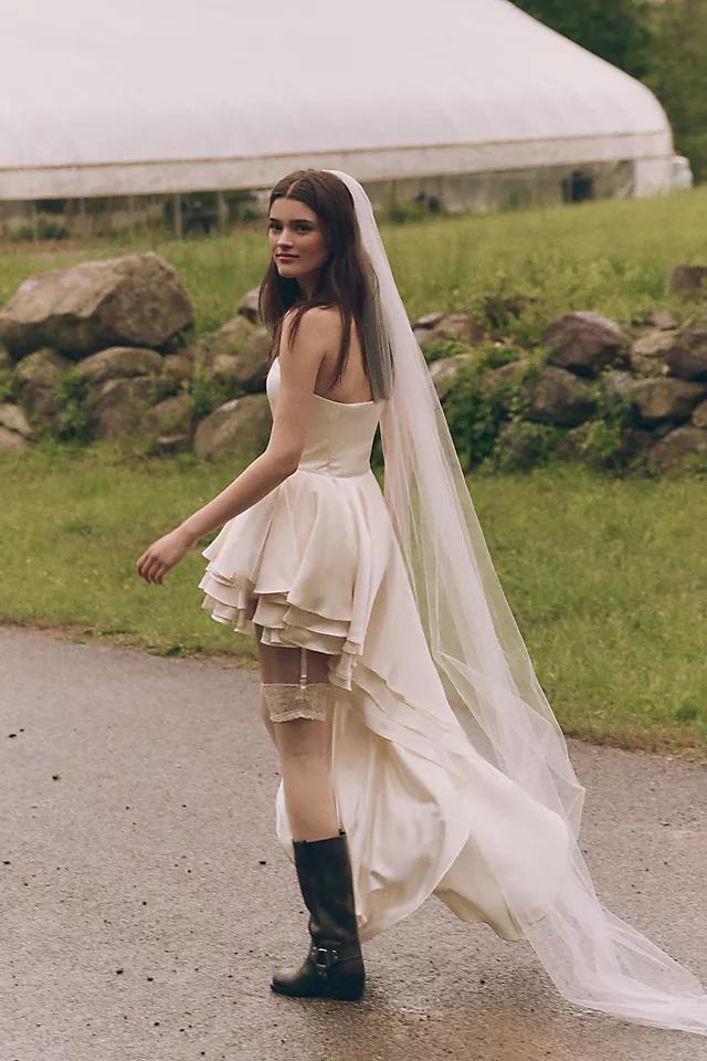 Bronx and Banco Tulum Strapless Asymmetric Ruffle Dress Product Image