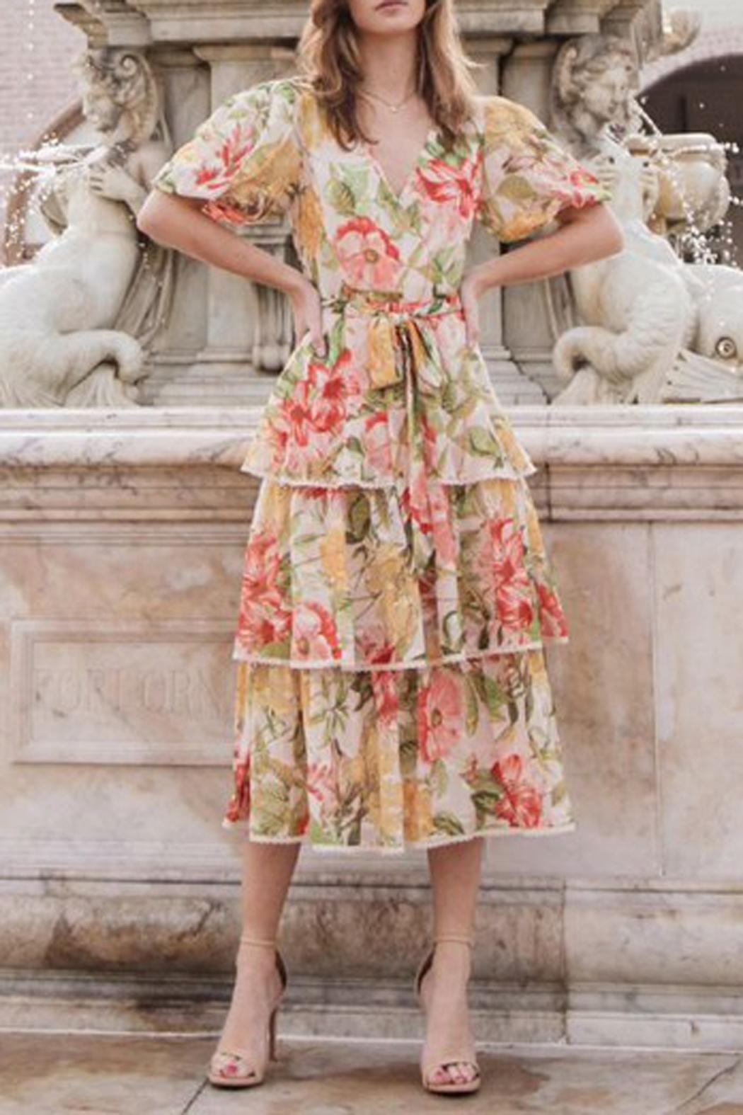 Floral Puffsleeve Dress Product Image