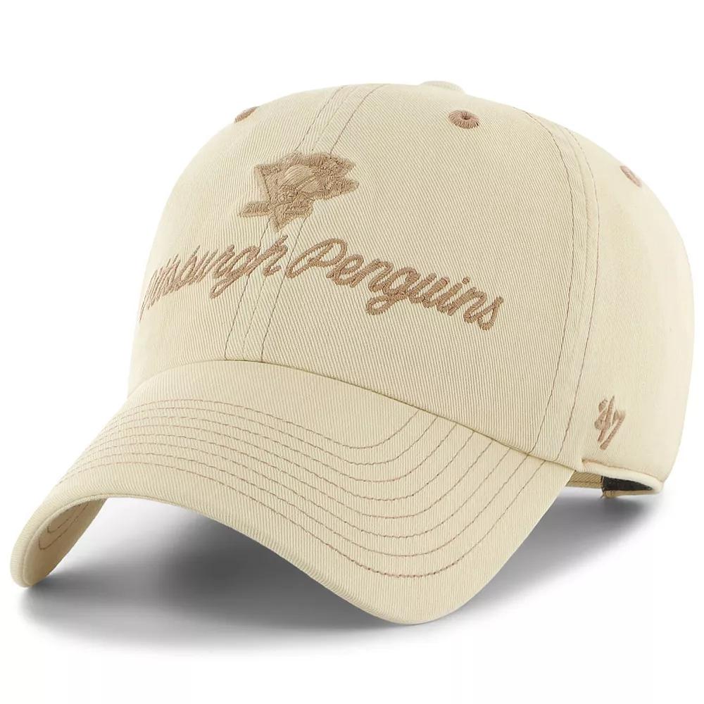 Women's '47 Cream Pittsburgh Penguins Haze Clean Up Adjustable Hat, Beige Product Image