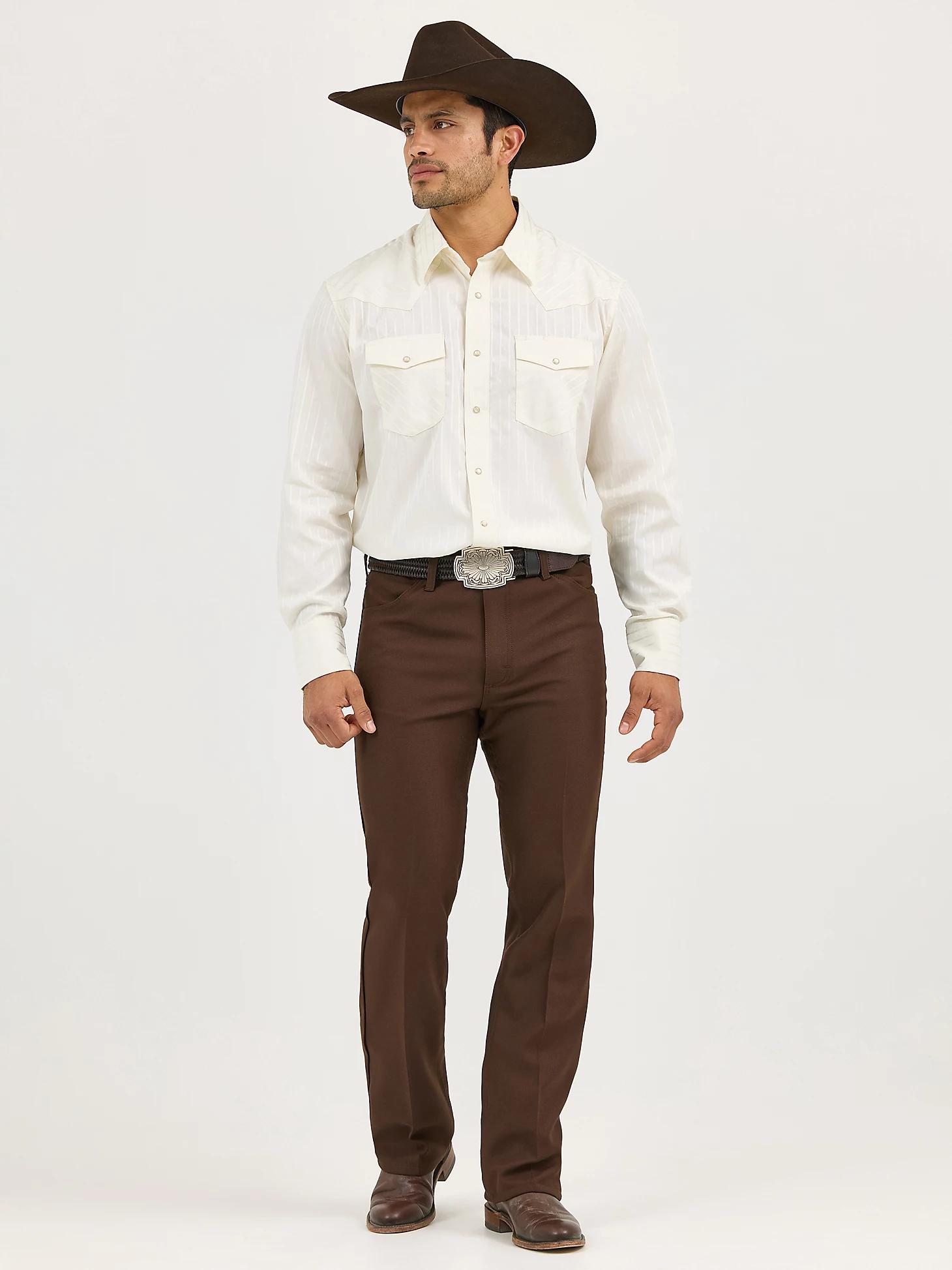 Wrangler® Western Long Sleeve Western Snap Dobby Stripe Shirt | Men's SHIRTS | Wrangler® Product Image