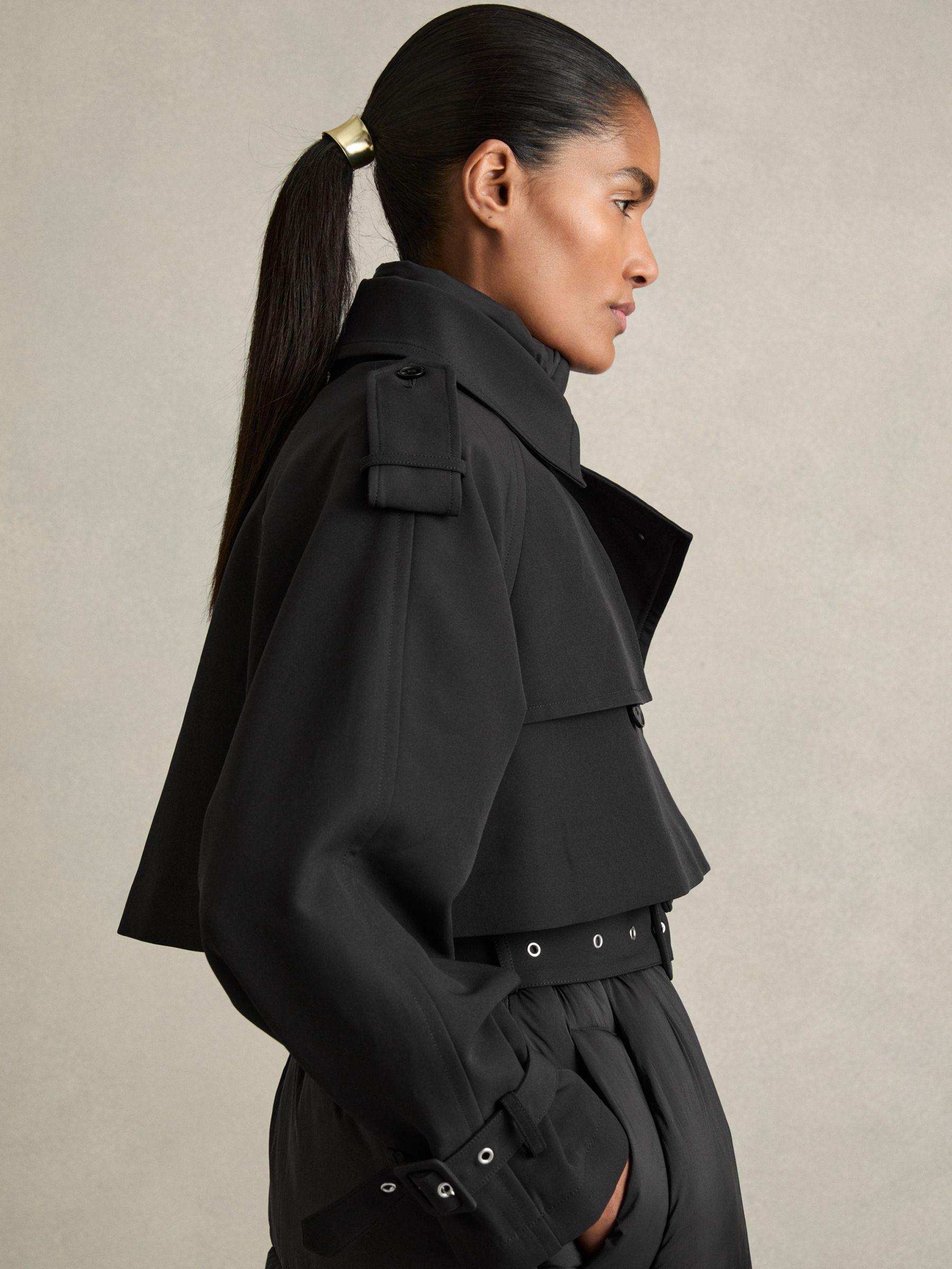 Hybrid Puffer Coat in Black Product Image