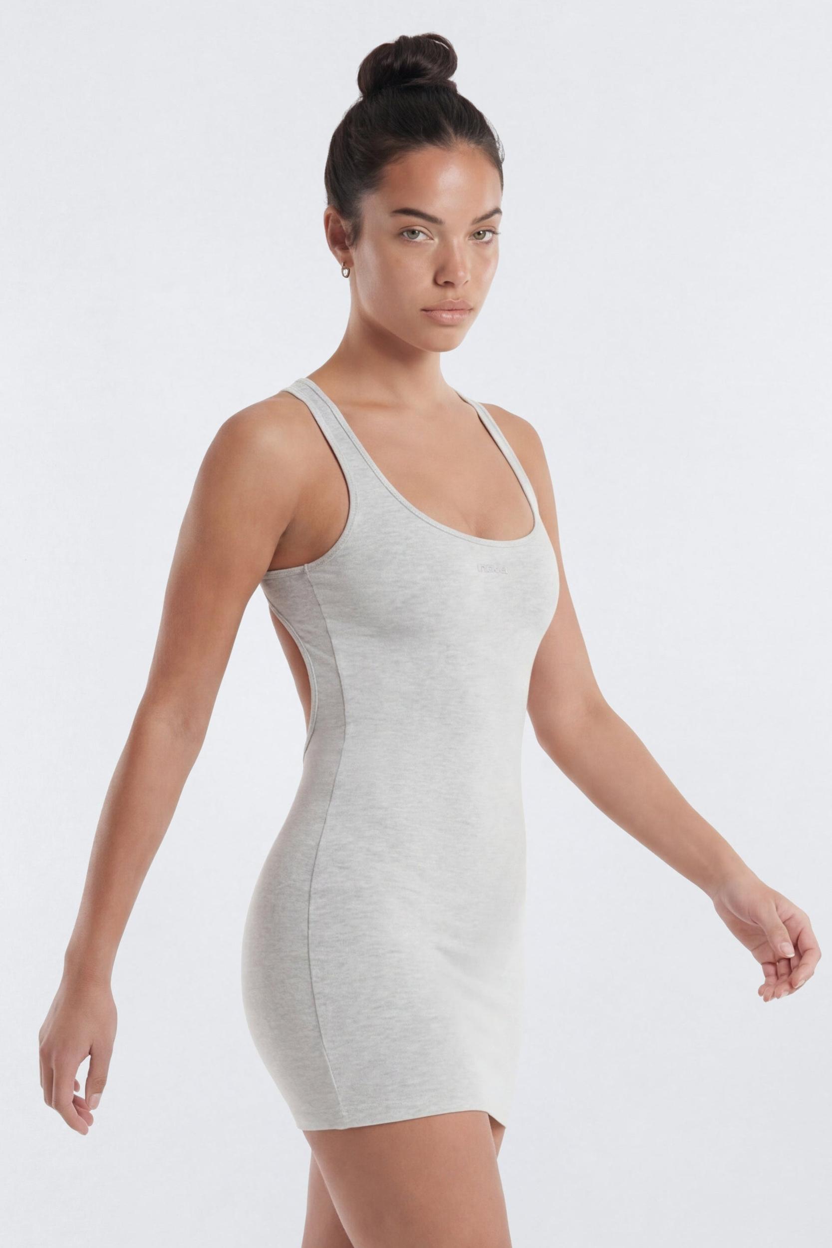 CottonFlex™ Low Back Sports Romper - Heather Grey Female Product Image