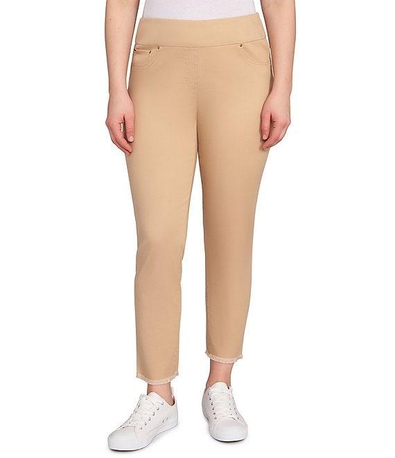 Ruby Rd. Tencel™ Lyocell Frayed Hem Pull-On Ankle Pants Product Image
