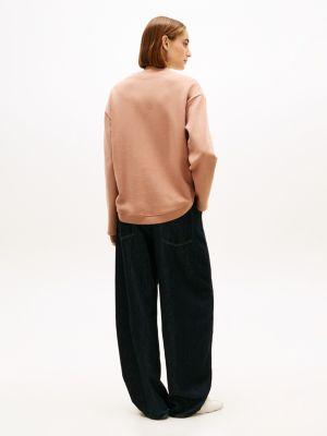 Gold-Button Interlock Sweatshirt Product Image