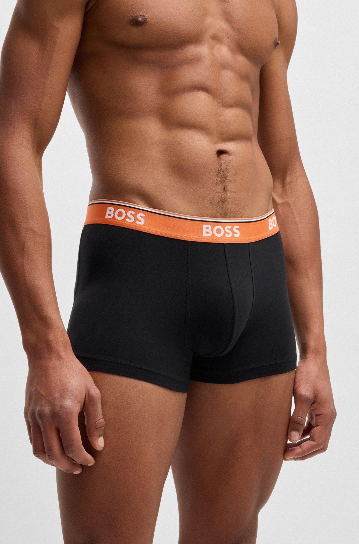 Three-pack of stretch-cotton trunks with logo waistbands Product Image