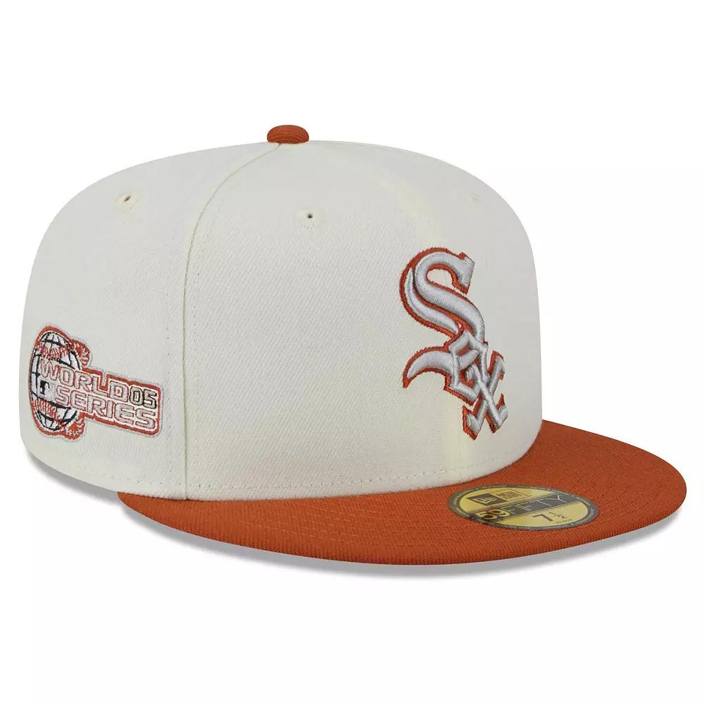 Men's New Era Cream/Orange Chicago White Sox 59FIFTY Fitted Hat,  Product Image