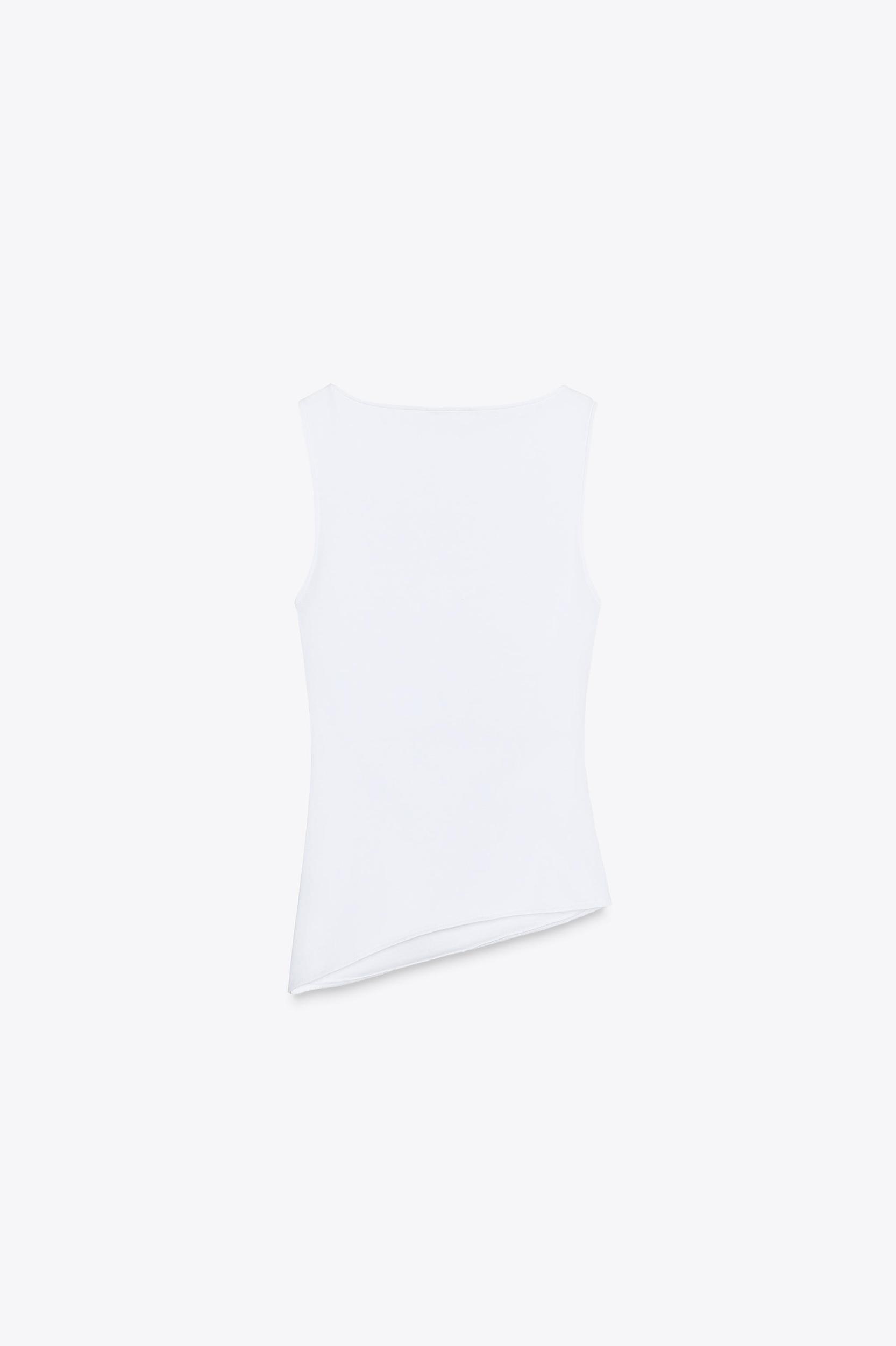 ASYMMETRICAL RUCHED T-SHIRT Product Image