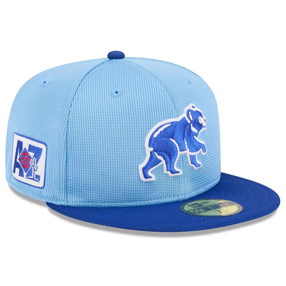 Men's New Era  Light Blue/Royal Chicago Cubs 2025 Spring Training 59FIFTY Fitted Hat, Size: 7 1/4 Product Image