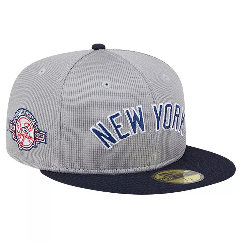 Men's New Era Gray New York Yankees Pivot Mesh 59FIFTY Fitted Hat, Size: 7 5/8, Grey Product Image