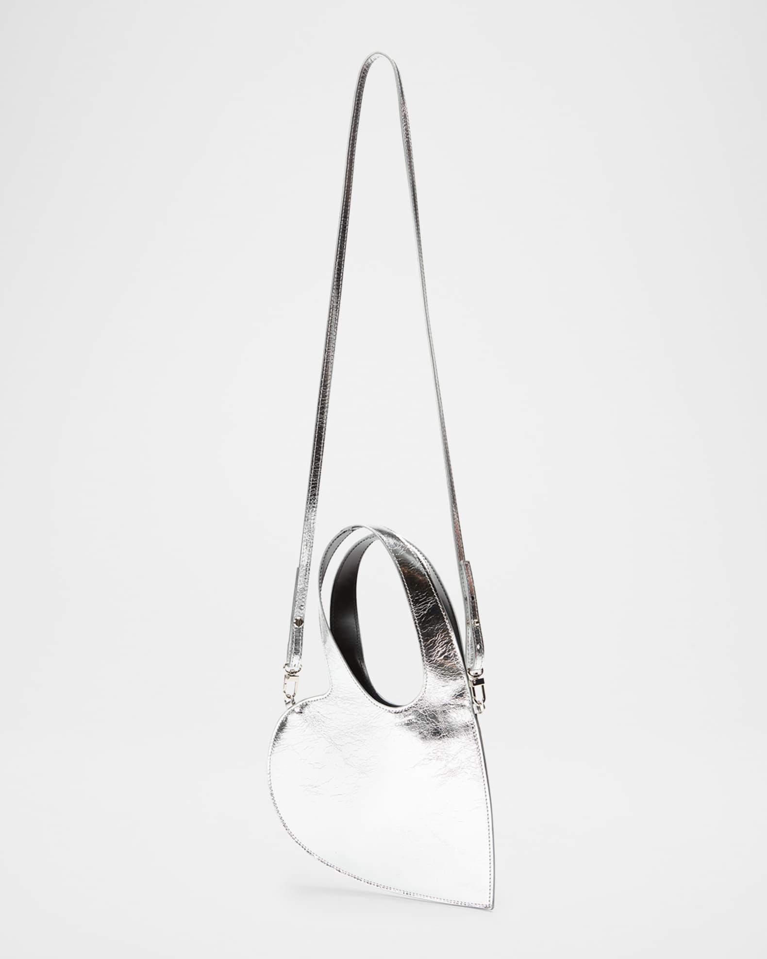 Mini Metallic Leather Heart Tote Bag Product Image
