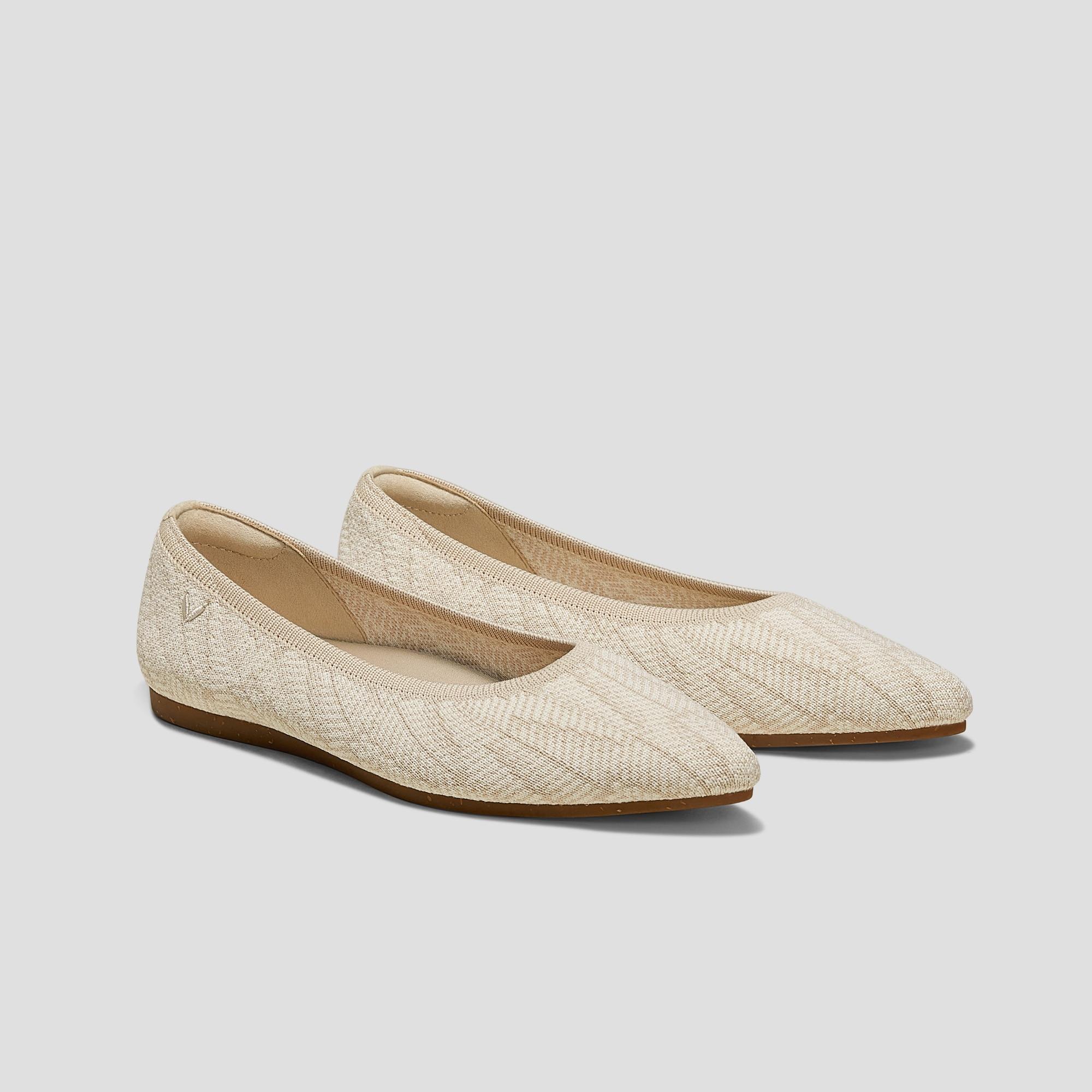 Pointed-Toe Ballet Flats (Aria 5° Hemp) Product Image