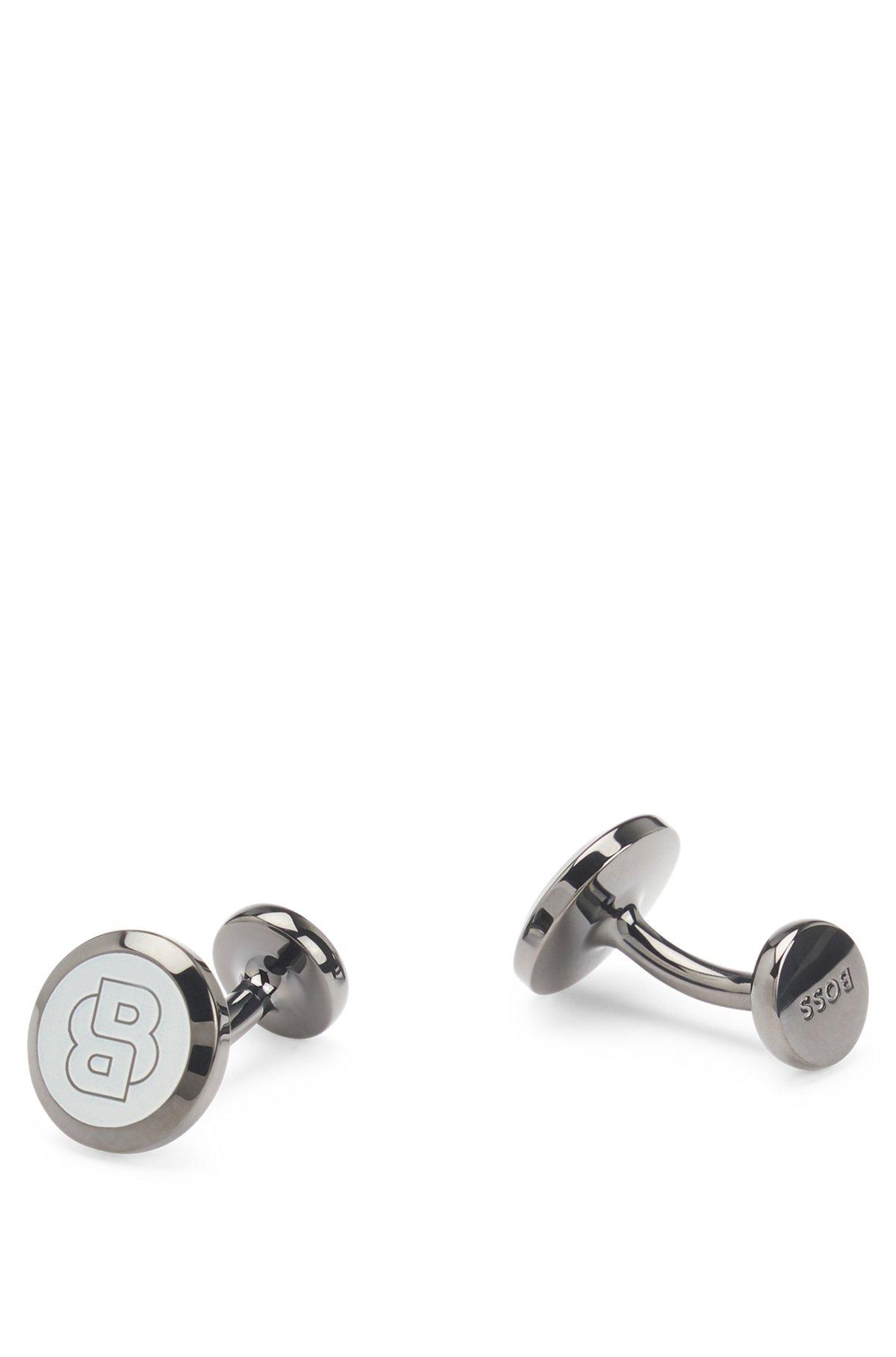 Brass cufflinks with Double B monogram Product Image