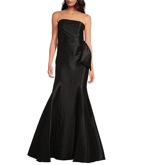Belle by Badgley Mischka Abigail Strapless Bow Detail Mermaid Dress Product Image