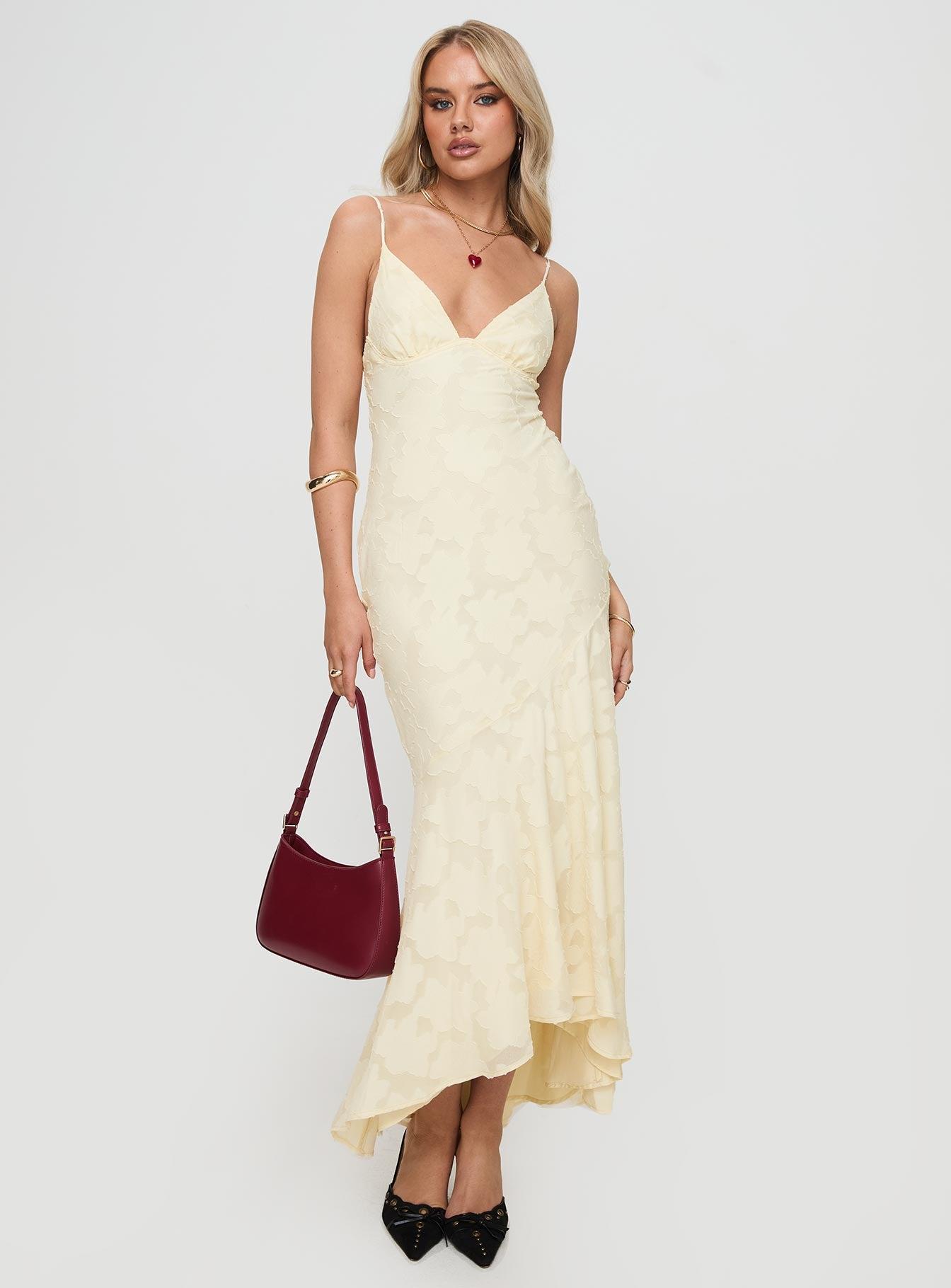 Cyrene Maxi Dress Lemon Product Image