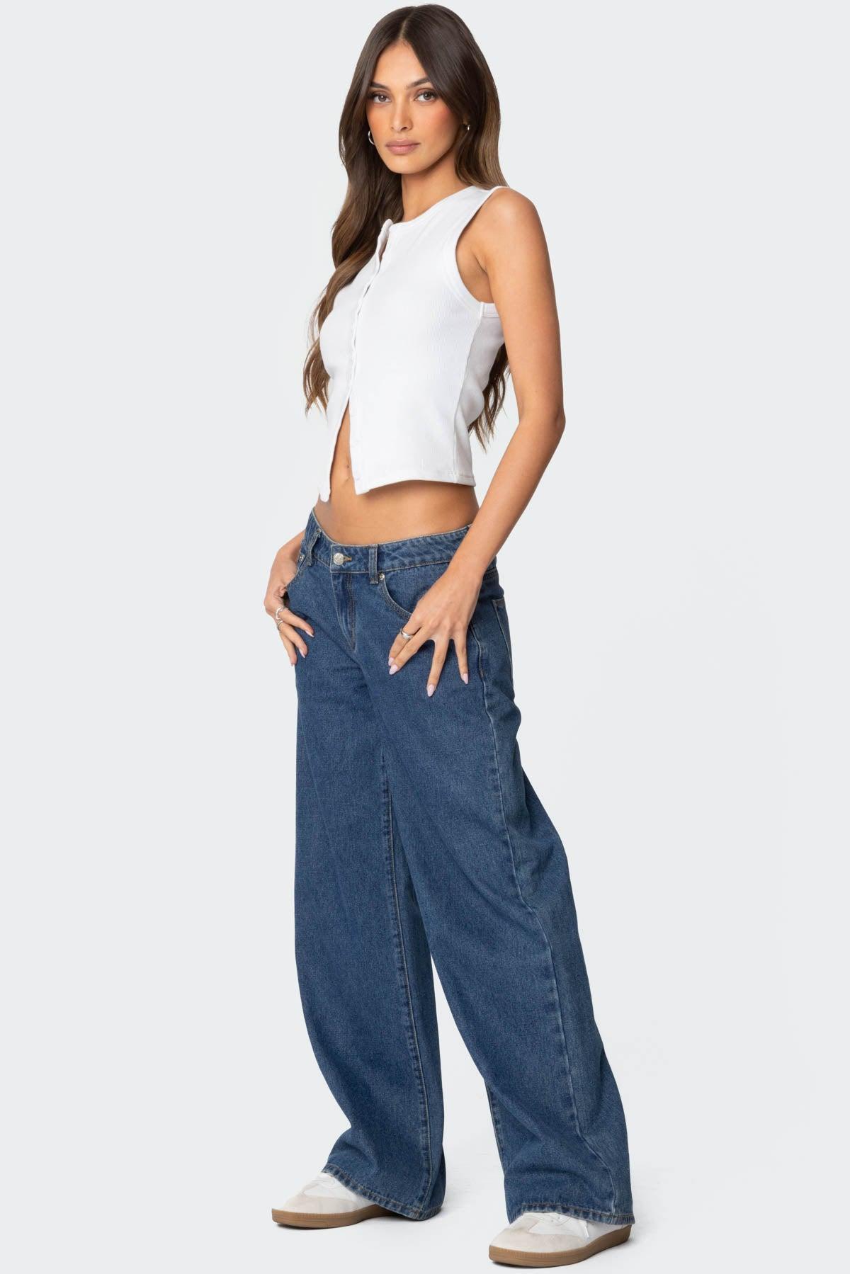 Raelynn Washed Low Rise Baggy Jeans Product Image