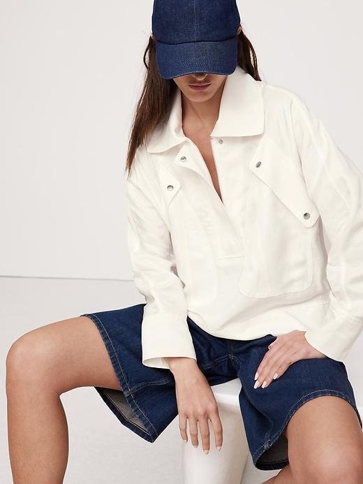 Oversized Viscose-Linen Popover Product Image