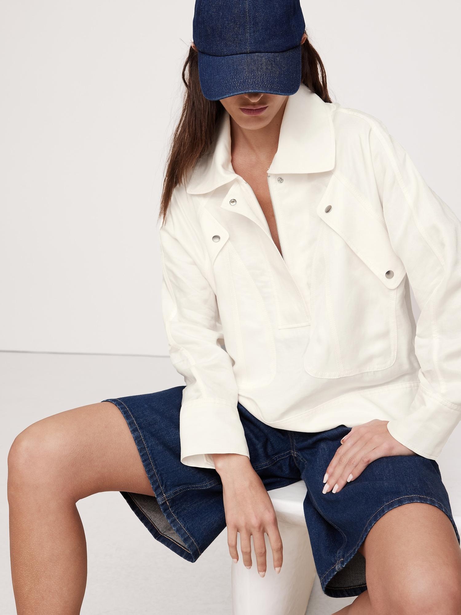 Oversized Viscose-Linen Popover Product Image