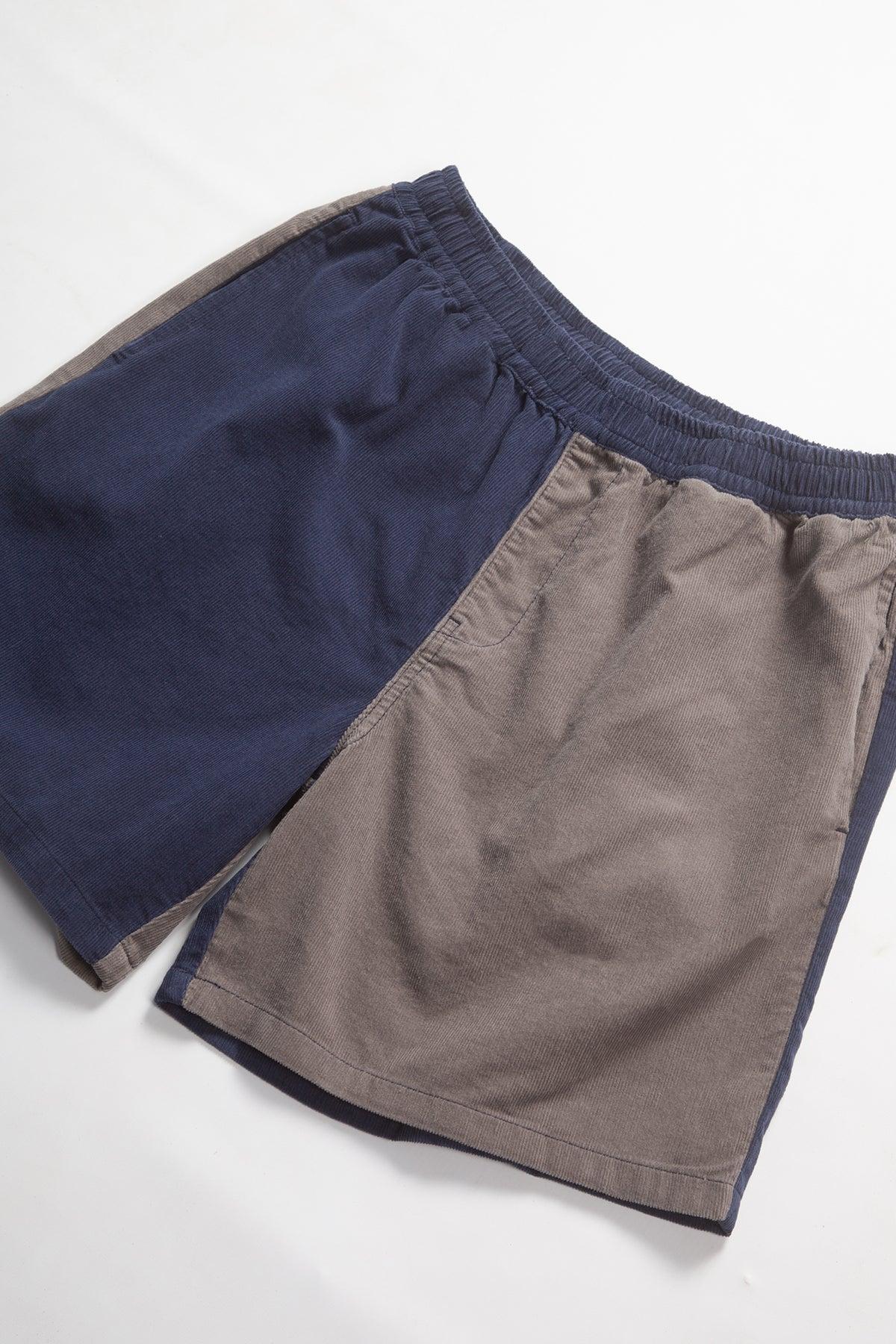 Blacksmith - Corduroy Easy Shorts - Navy/Grey Product Image