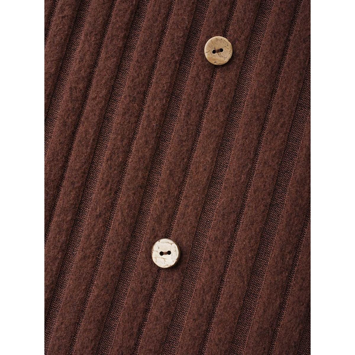 Plus Size Stretchy Waist Defining Knit Midi Dress Rust Women Casual Texture Knit Dresses Bloomchic 18-20/2X Product Image