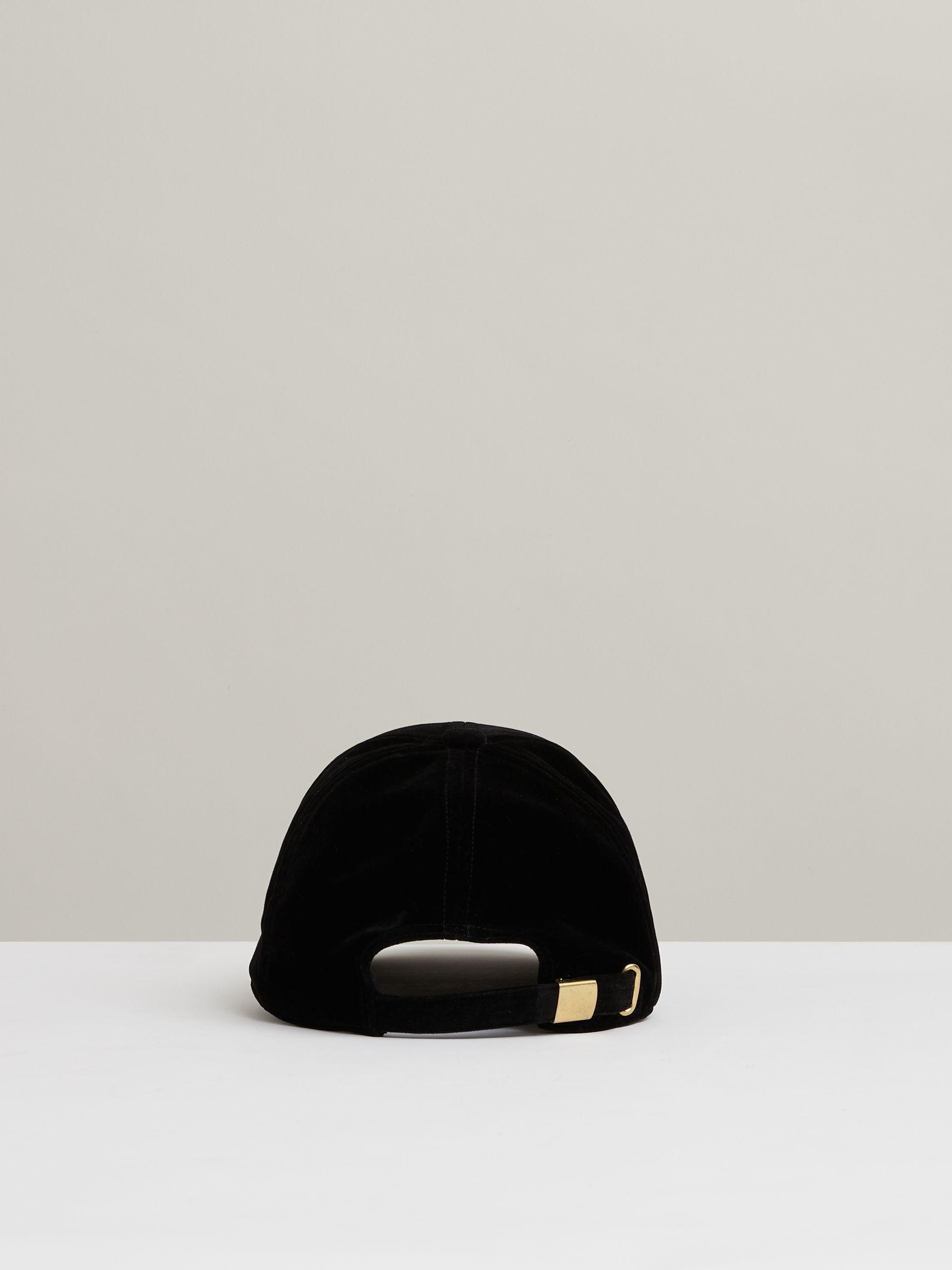 Velvet Baseball Cap in Black Product Image