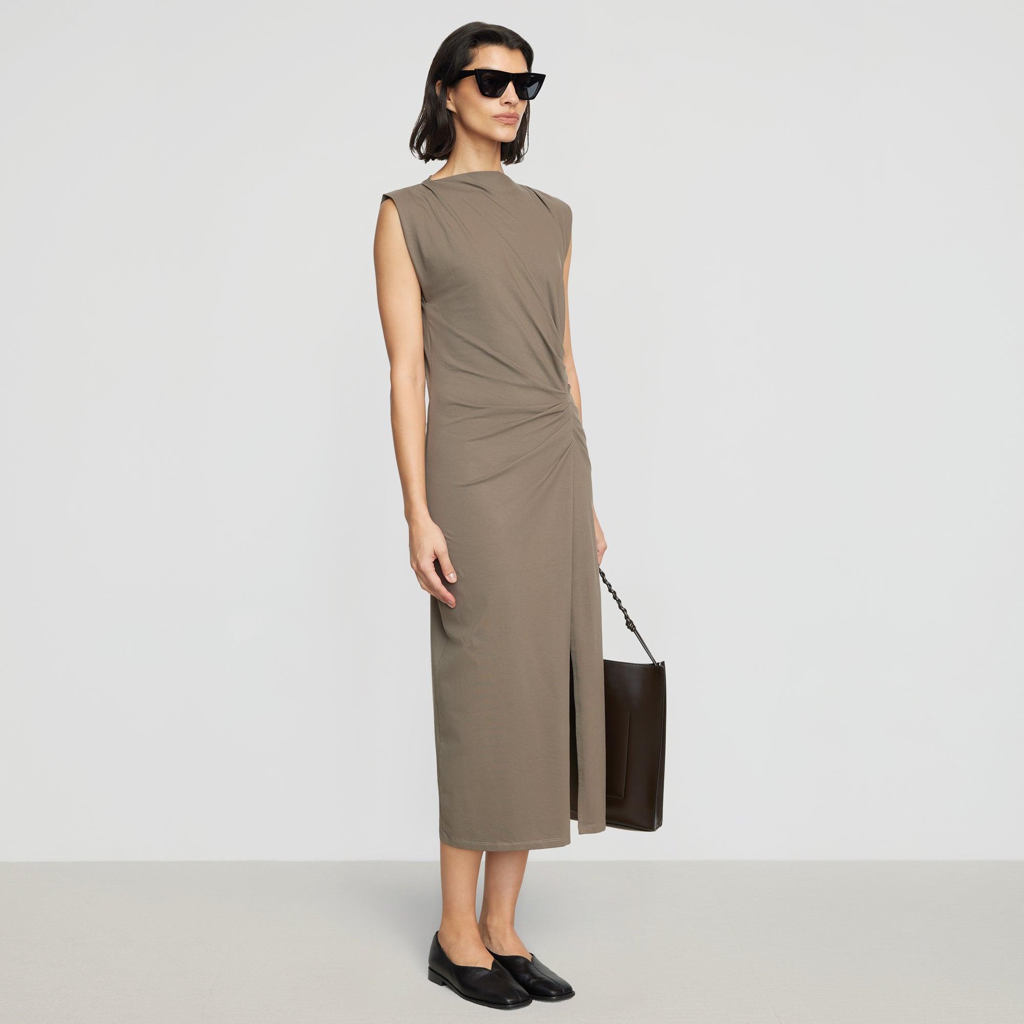 Khelan Sculpted Ruched-Waist Dress Product Image