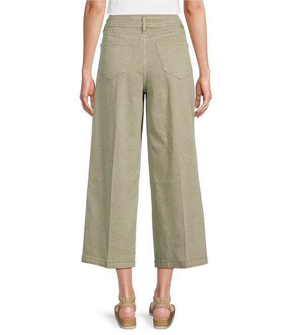 Dear John Audrey Stretch Denim Drawstring High Rise Cropped Wide Leg Jeans Product Image