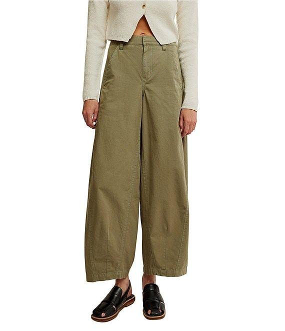 Free People We The Free Rylee Chino Mid Rise Wide Leg Crop Pant Product Image