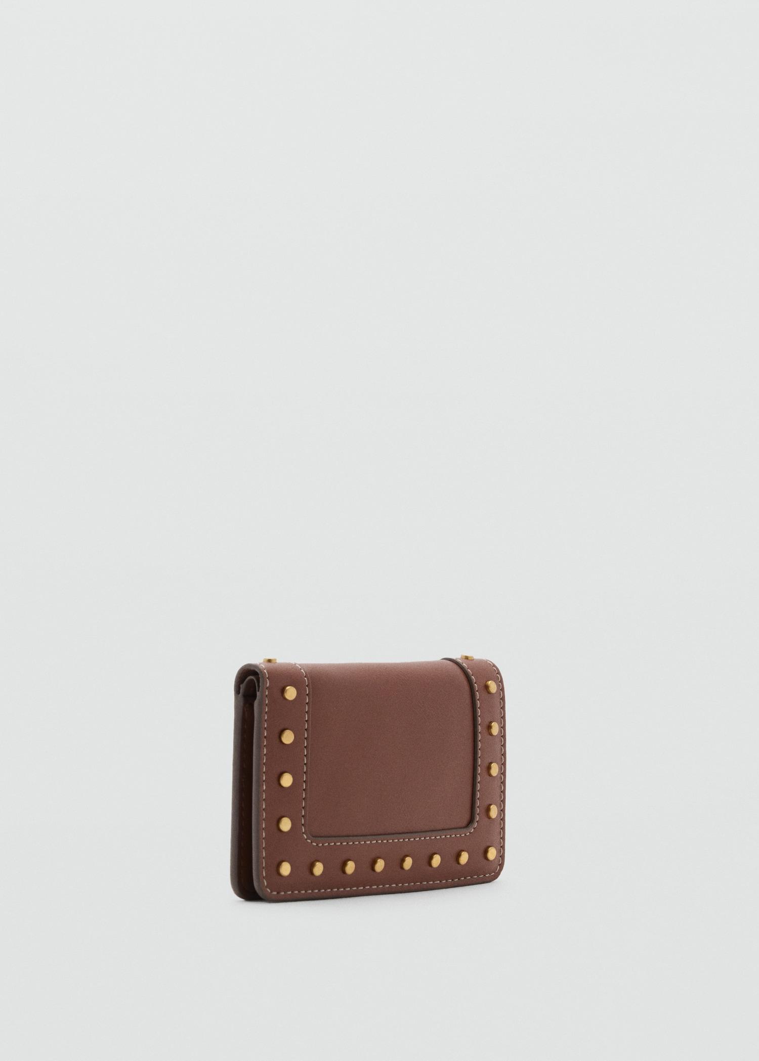 Studded wallet with flap - Women | MANGO USA Product Image
