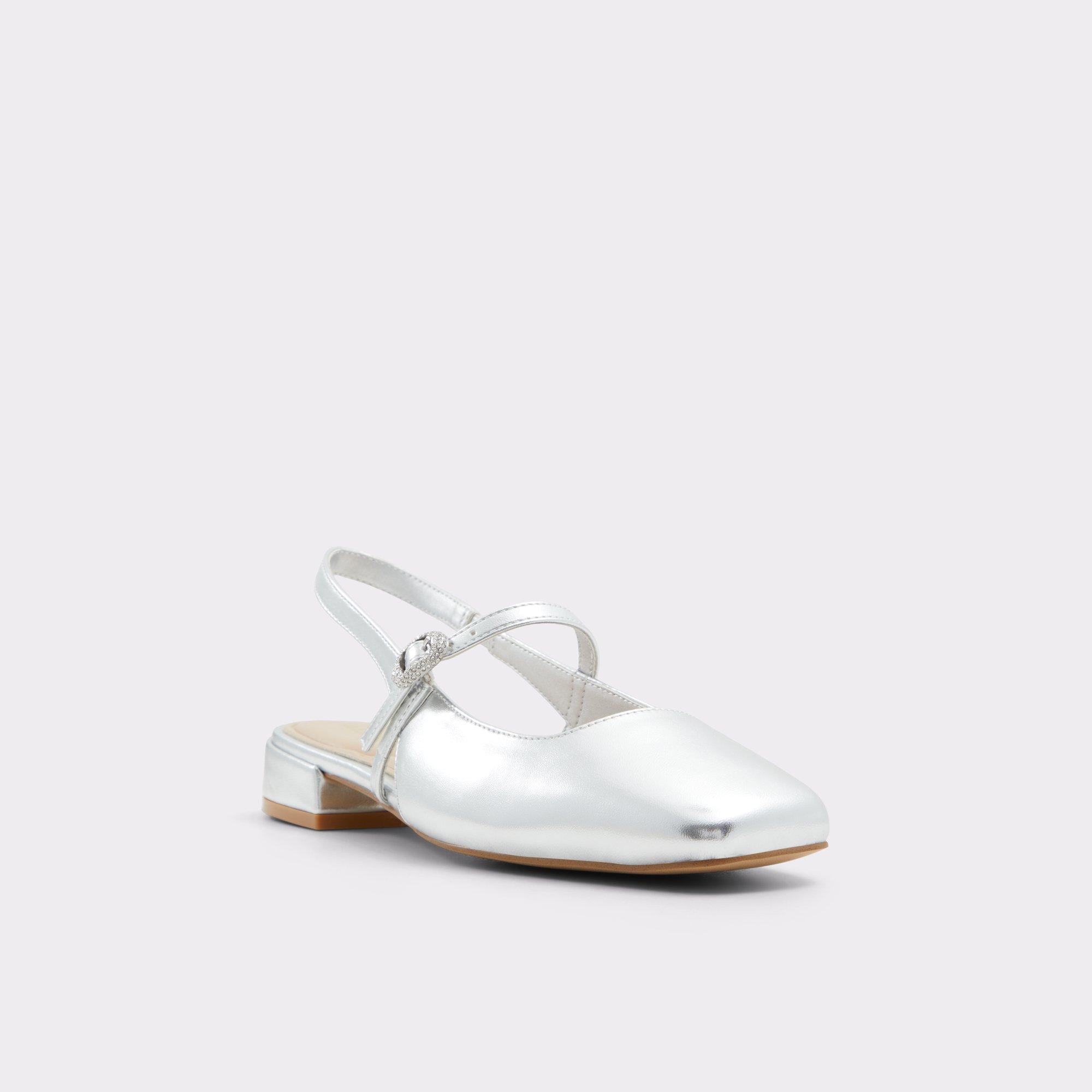Huguette Silver Women's Slingbacks | ALDO US Product Image
