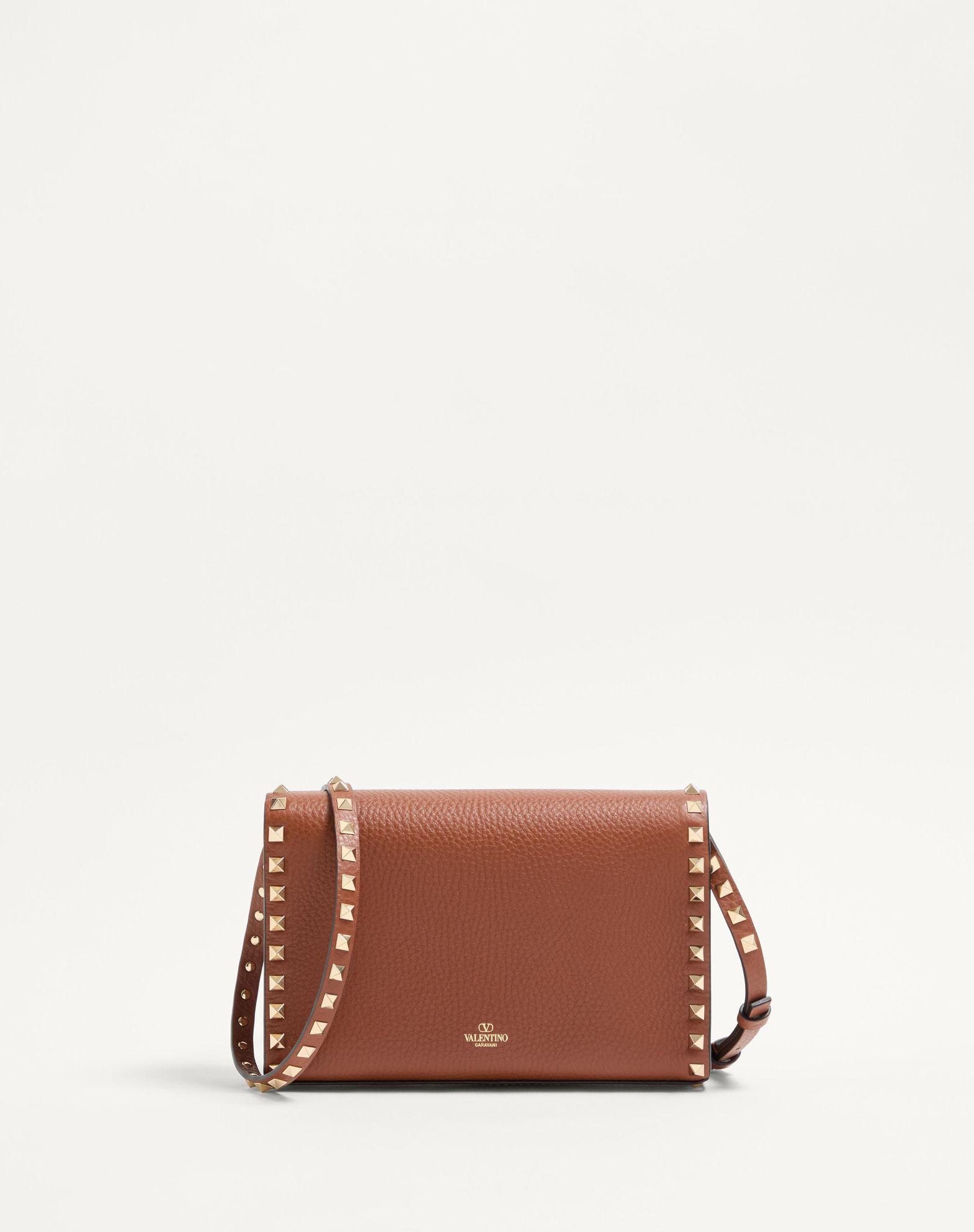Small Rockstud Grainy Calfskin Crossbody Bag Product Image